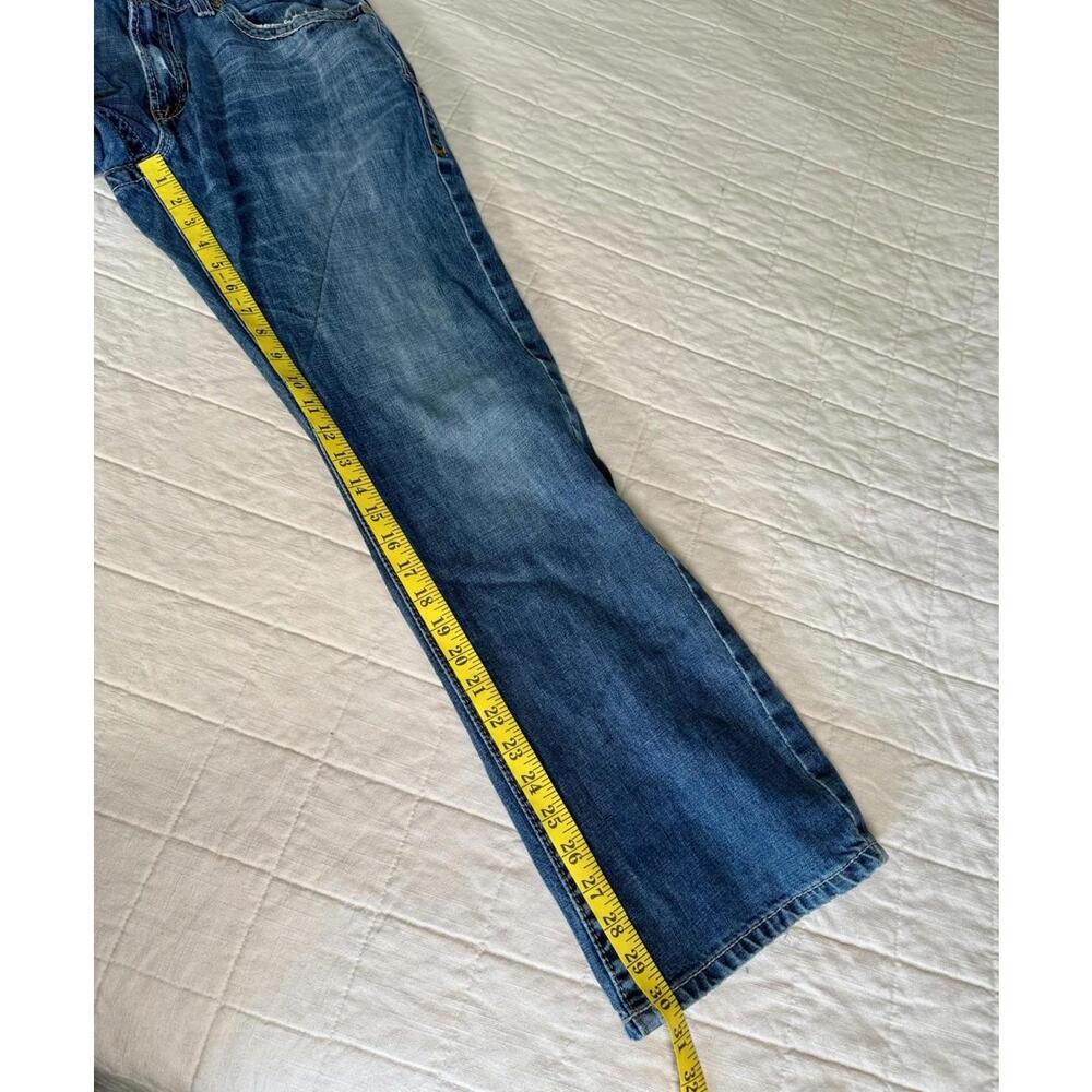 Ariat Jeans Men’s 32x30.5 Blue Denim Straight Leg Distressed Cowboy Workwear Y2K - Picture 8 of 9